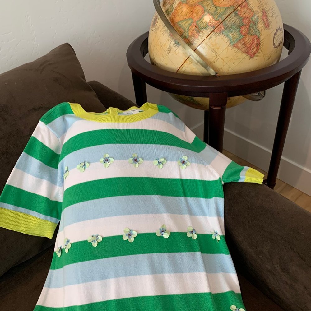 1901 Striped and Beaded Shirt